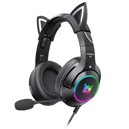 cute girls wired gaming headset