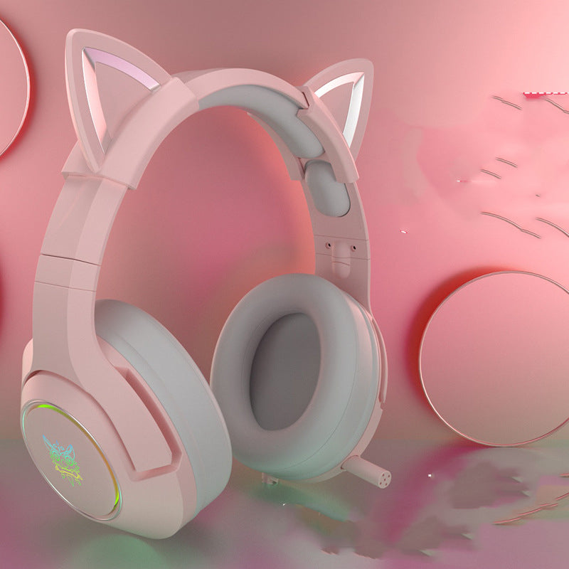 cute girls wired gaming headset