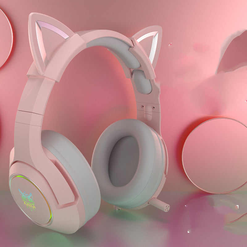 cute girls wired gaming headset
