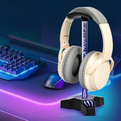 RGB headphone holder with USB
