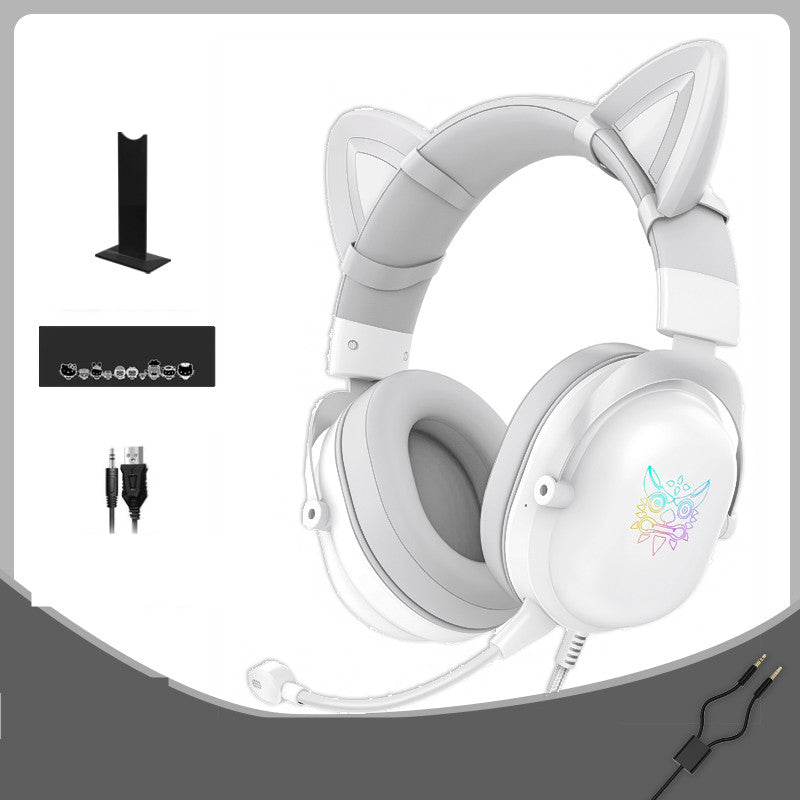 cute girls wired gaming headset