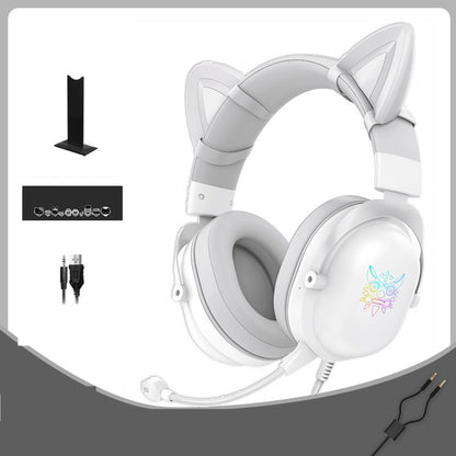 cute girls wired gaming headset