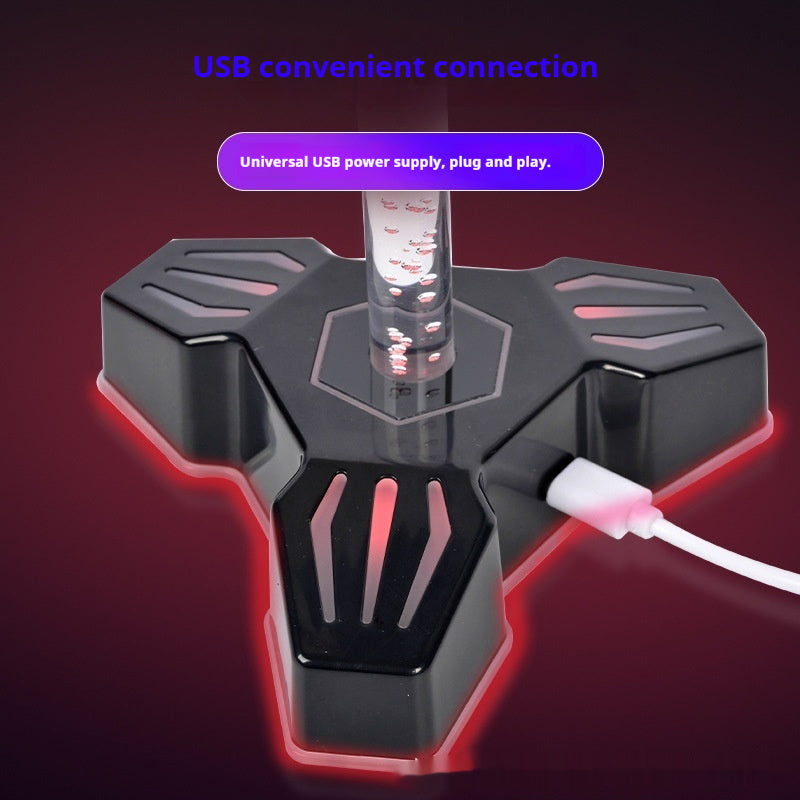 RGB headphone holder with USB