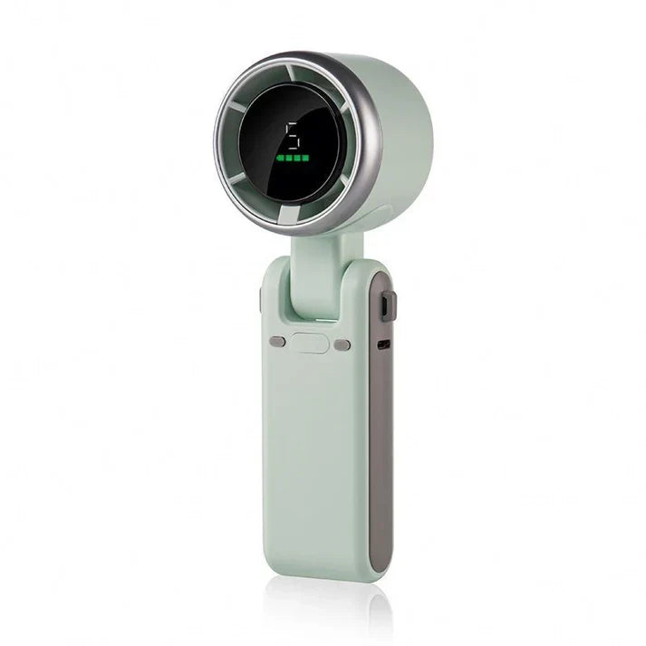 Portable Handheld Fan Mini Turbo Fan 5 Speed Strong Wind Personal