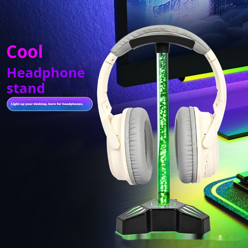 RGB headphone holder with USB