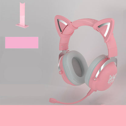 cute girls wired gaming headset